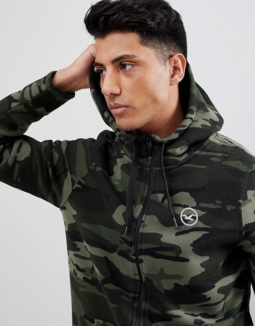camo hollister hoodie